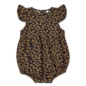 Rylee + Cru Amelia Romper in Black Floral